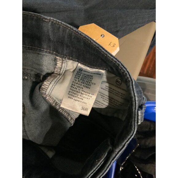 Adriano Goldschmied Dark Wash The Farrah Skinny High-Rise Skinny Blue Jean Sz 30 - Picture 7 of 8